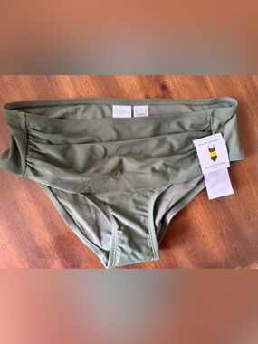 New Directions Olive Tummy Control Swim Bottoms